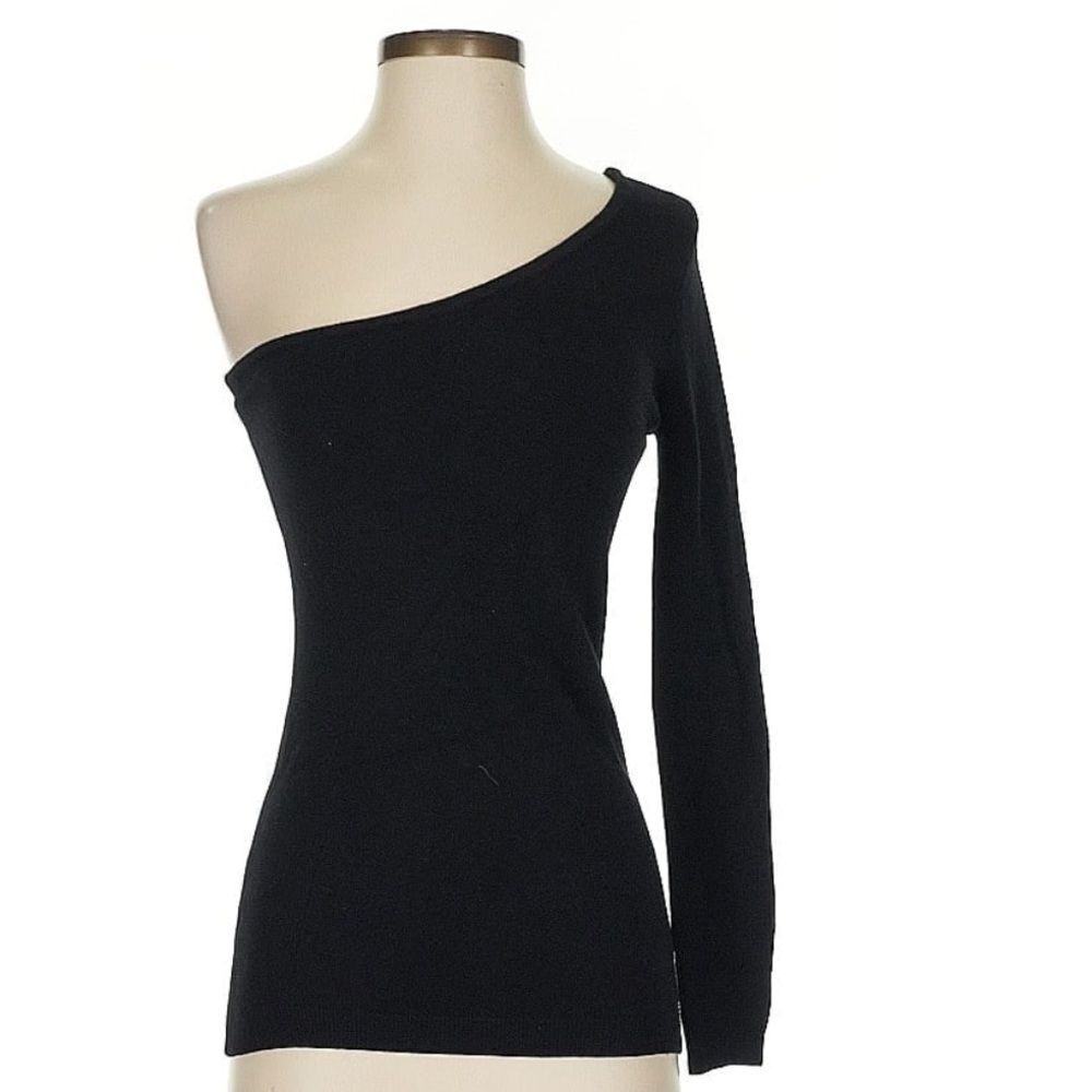 Guess Asymmetrical One Sleeve Pull Over Sweater